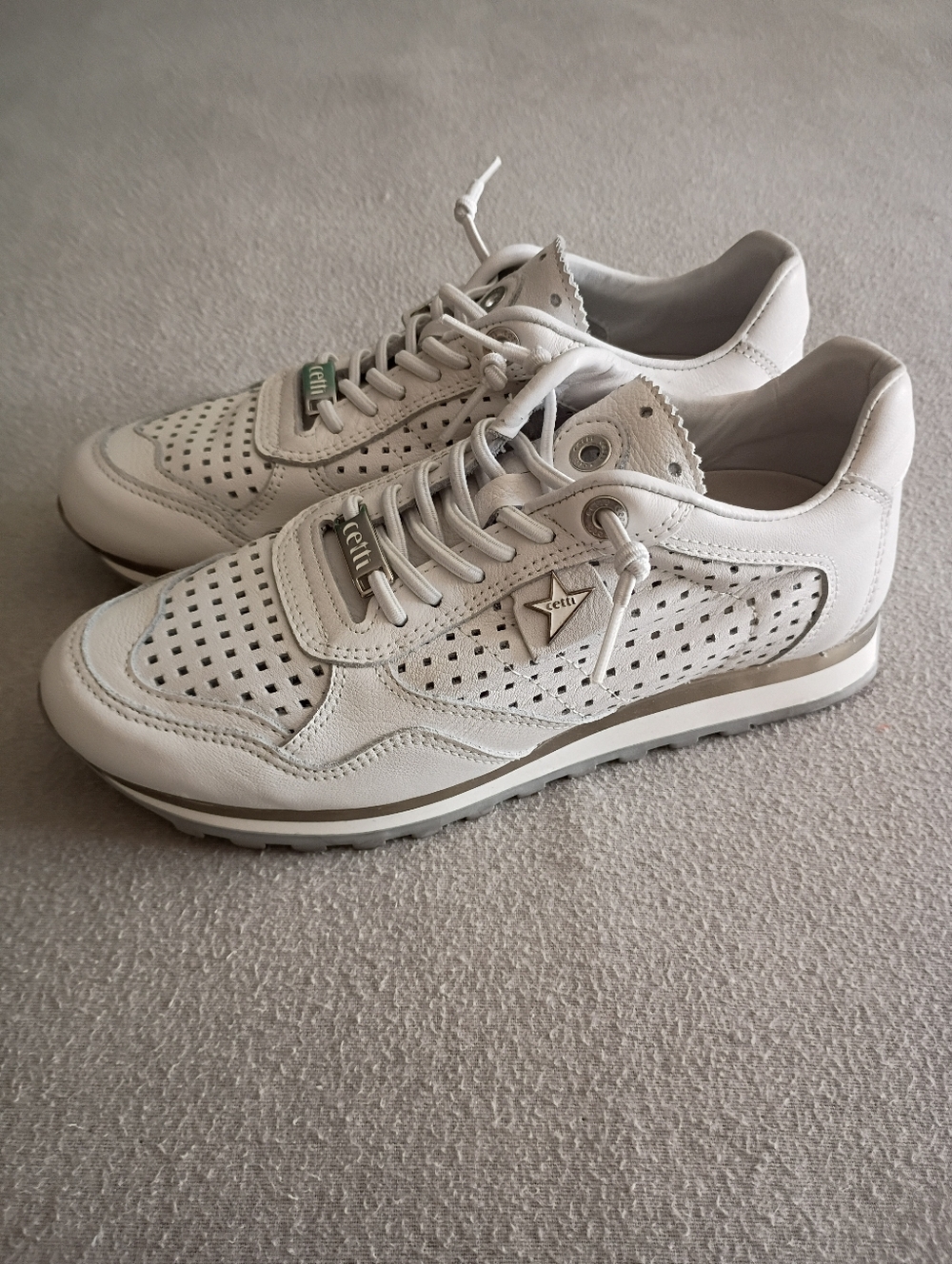 Cetti C-848 SRA Women's Low Top Sneakers Nature White Size 7 (37 EU)